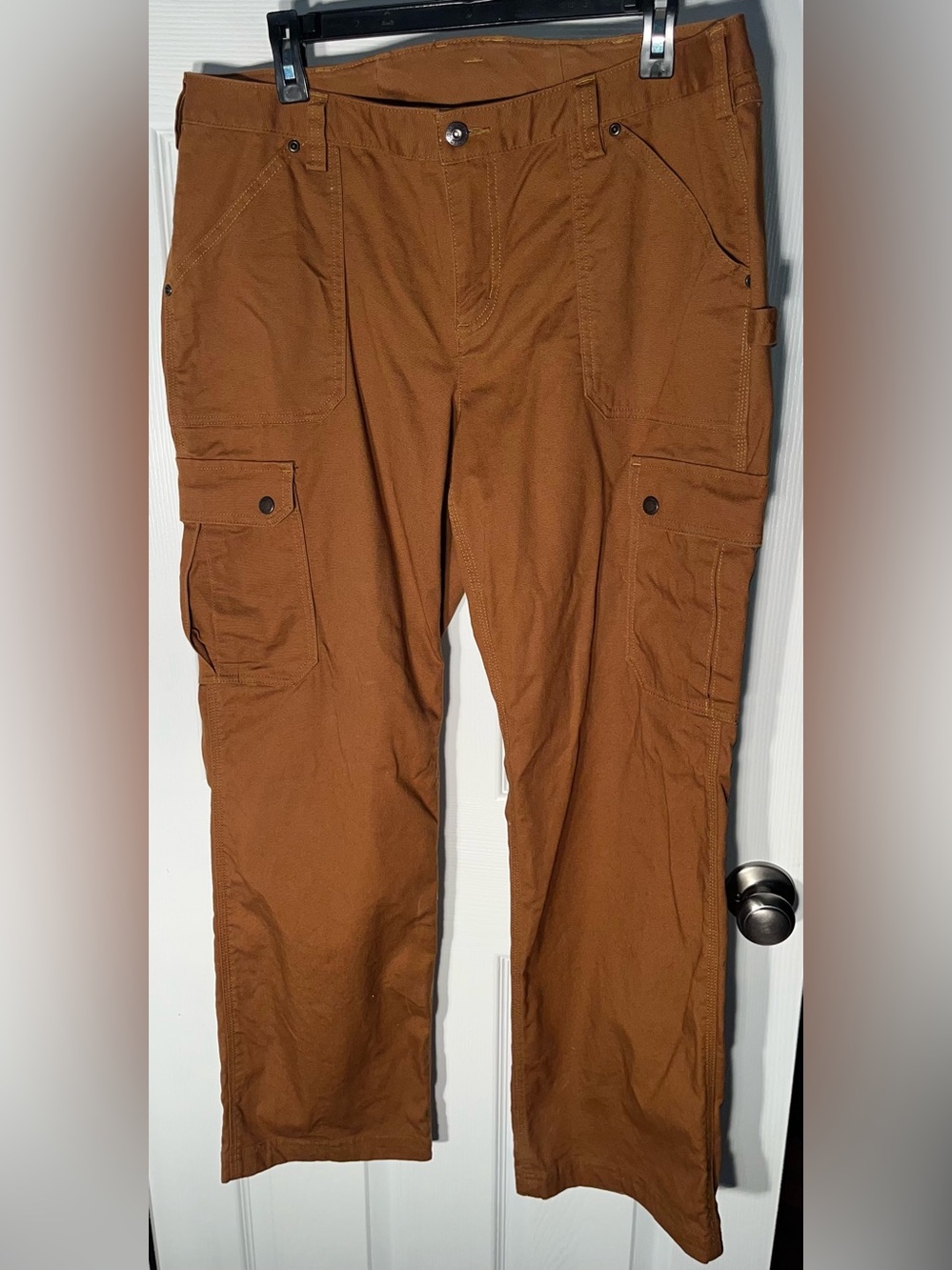 Women’s Duluth Trading Co. Curvesetter Cargo Pants Size 14 x 31 Cotton Workwear